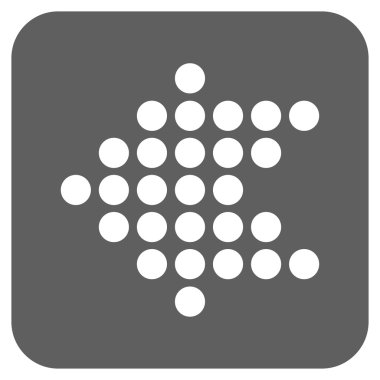 Noktalı Ok düz yaptı vektör simgesi kare