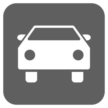 Araba düz kare vektör simgesi