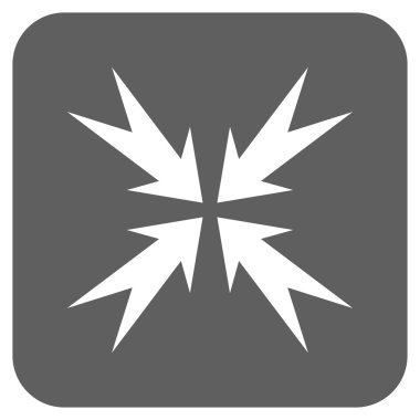 Sıkıştırma OK düz kare vektör simgesi