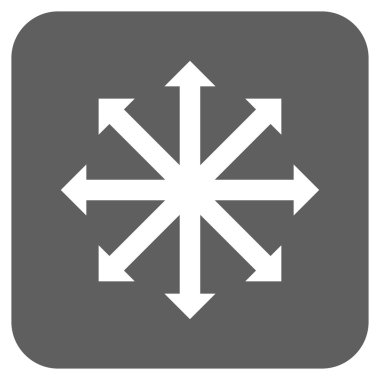 Oklar düz kare vektör simgesini genişletin