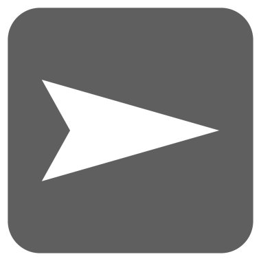 Ok ucu değil düz vektör simgesi kare