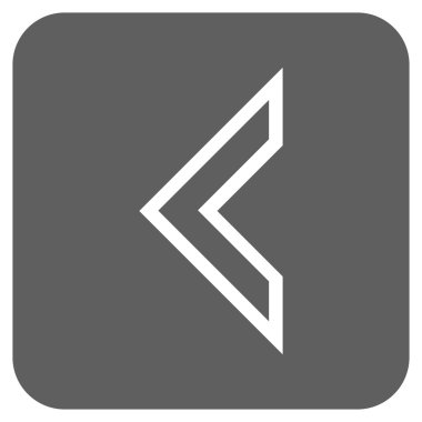 Vektör simge düz sol ok ucu kare