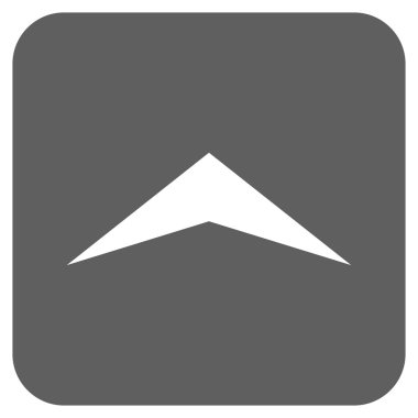 Vektör simge düz yukarı ok ucu kare