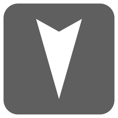 Vektör simge düz aşağı ok ucu kare