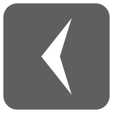 Vektör simge düz sol ok ucu kare