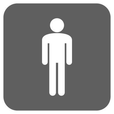 Adam düz kare vektör simgesi