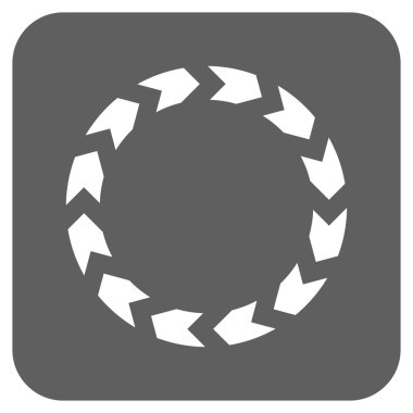 Dolaşım düz kare vektör simgesi