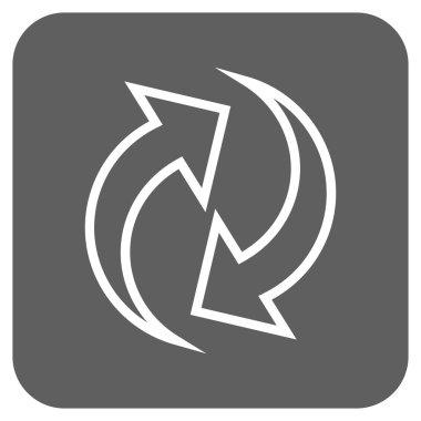 Oklar düz kare vektör simge Yenile