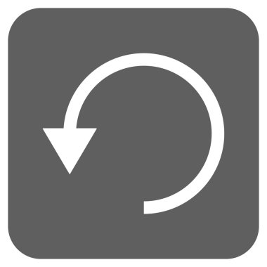 Saatin tersi yönde düz kare vektör simge döndürmek