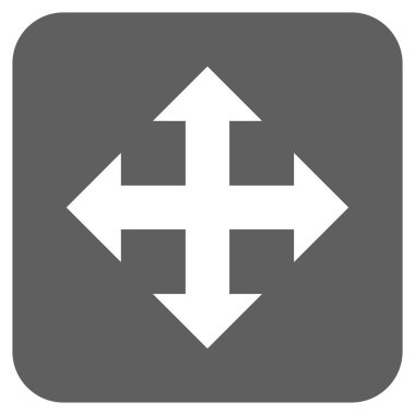 Oklar düz kare vektör simgesini genişletin