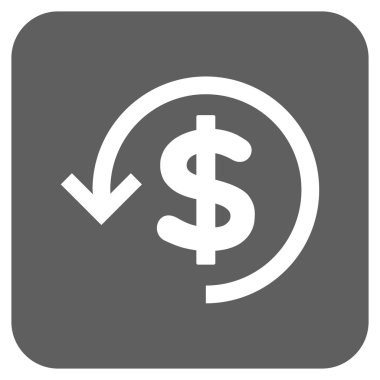 Düz kare vektör simge iade