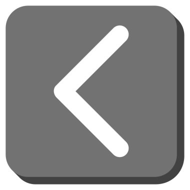 Yön sol yuvarlak kare vektör simgesi