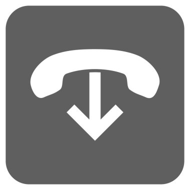 Vektör simge telefon asmak düz kare