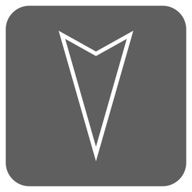 İşaretçi düz aşağı vektör simgesi kare