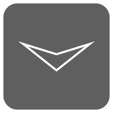 Vektör simge düz aşağı ok ucu kare