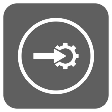 COG Tümleştirme düz kare vektör simgesi