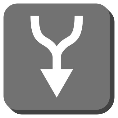 Yuvarlatılmış Kare vektör simgesi aşağı ok birleştirmek