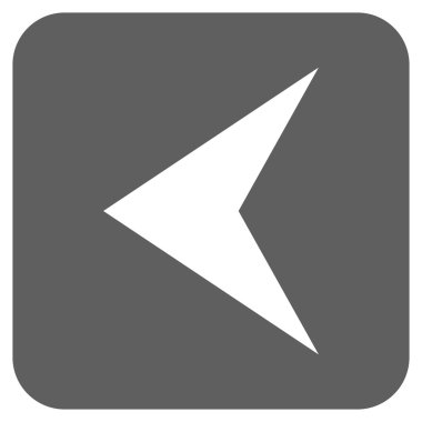 Vektör simge düz sol ok ucu kare