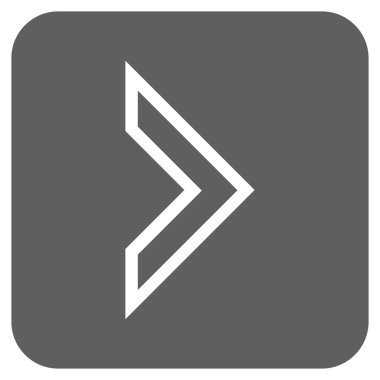 Ok ucu değil düz vektör simgesi kare