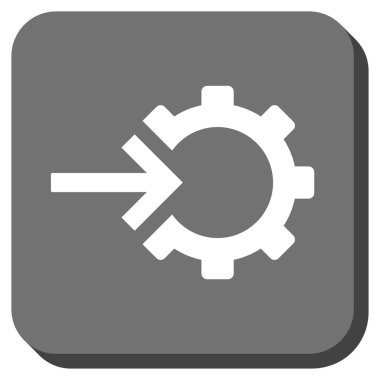 COG Tümleştirme yuvarlak kare vektör simgesi