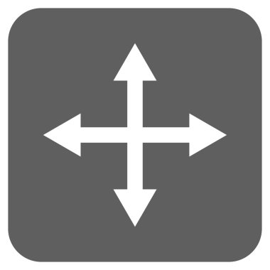 Oklar düz kare vektör simgesini genişletin