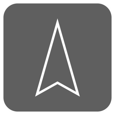 İşaretçi düz yukarı vektör simgesi kare