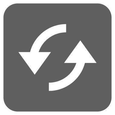 Düz kare vektör simge Yenile