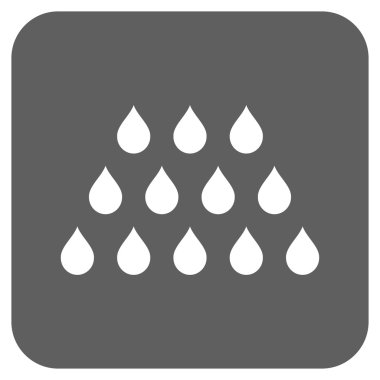 Damla düz kare vektör simgesi