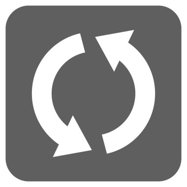 Geri dönüşüm düz kare vektör simgesi