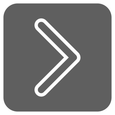 Ok ucu değil düz vektör simgesi kare