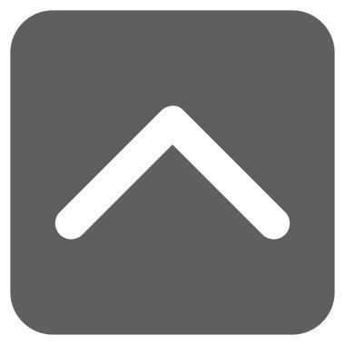 Düz yukarı yön vektör simgesi kare