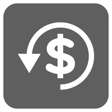 Ters ibraz düz kare vektör simgesi