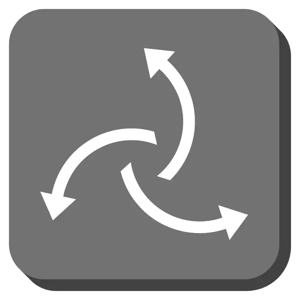 Zentrifugalpfeile runden quadratisches Vektorsymbol ab — Stockvektor