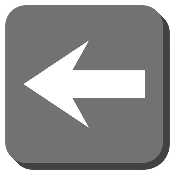 Šipka vlevo zaoblený čtverec vektorové ikony — Stockový vektor