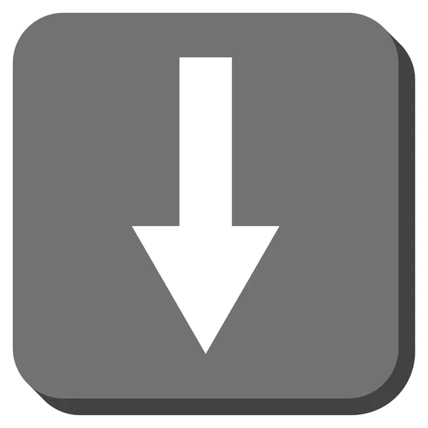 Pil ner avrundad fyrkantig vektor symbol — Stock vektor