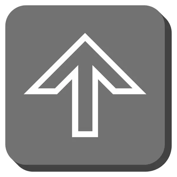 Flecha hacia arriba redondeado cuadrado Vector icono — Vector de stock