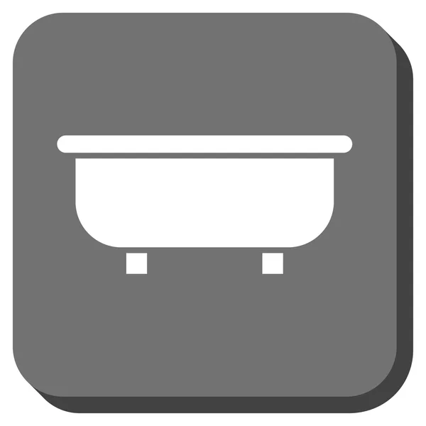 Bañera redonda cuadrado Vector icono — Vector de stock