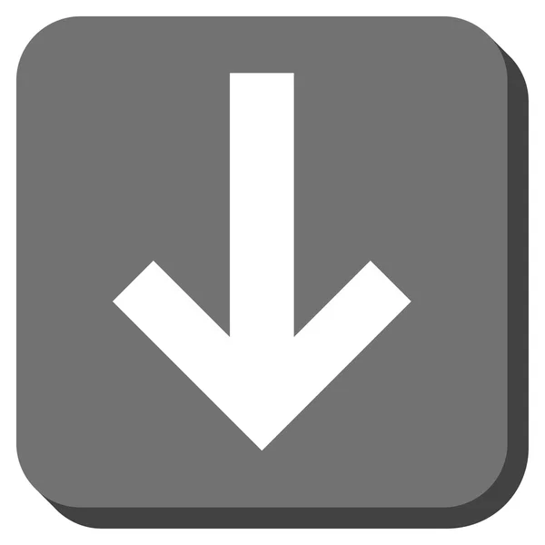 Arrow Down Icona vettoriale quadrata arrotondata — Vettoriale Stock
