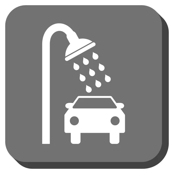 Ducha de coche redondeado cuadrado Vector icono — Archivo Imágenes Vectoriales