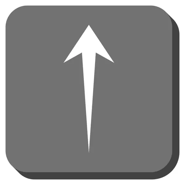 Pil upp avrundad fyrkantig vektor symbol — Stock vektor