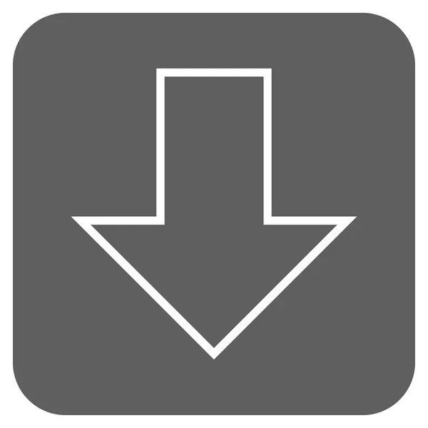 Arrow Down Flat Square Vector Icon — стоковый вектор