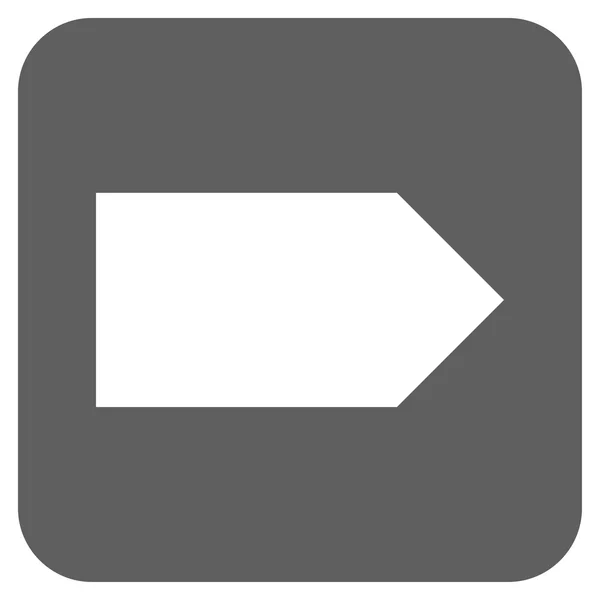 Direzione Icona vettoriale quadrata piatta destra — Vettoriale Stock