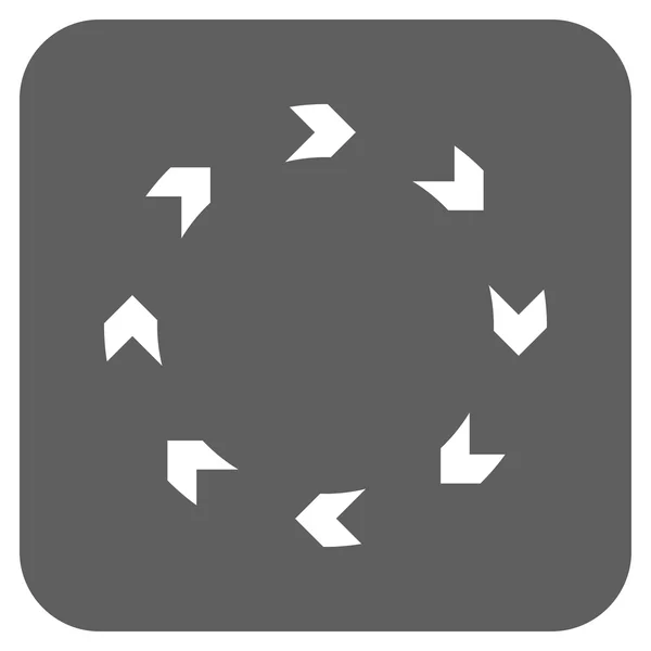 Icono vectorial cuadrado plano de circulación — Vector de stock