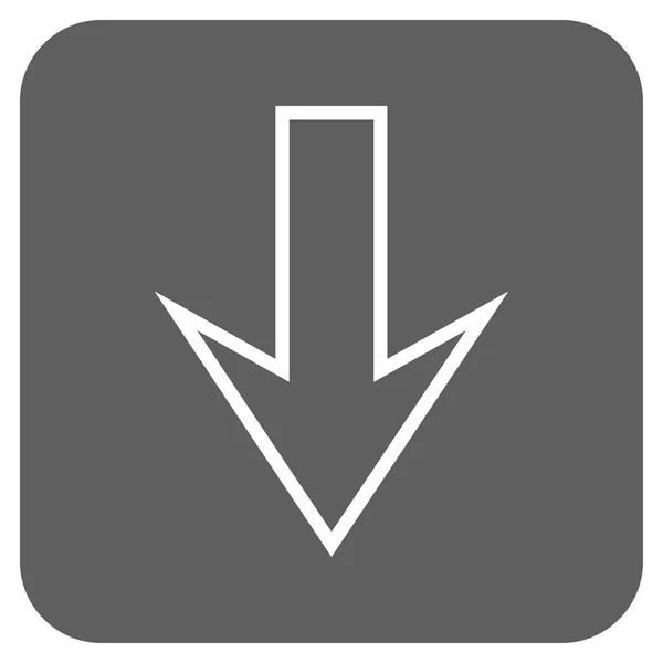 Arrow Down Flat Square Vector Icon — стоковый вектор