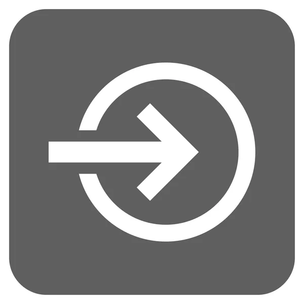 Icono de vector cuadrado plano de importación — Vector de stock