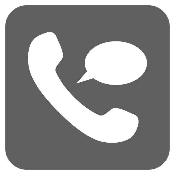 Telefone Mensagem Flat Squared Vector Icon — Vetor de Stock