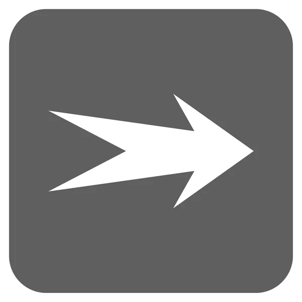 Flecha derecha plana cuadrada Vector icono — Archivo Imágenes Vectoriales