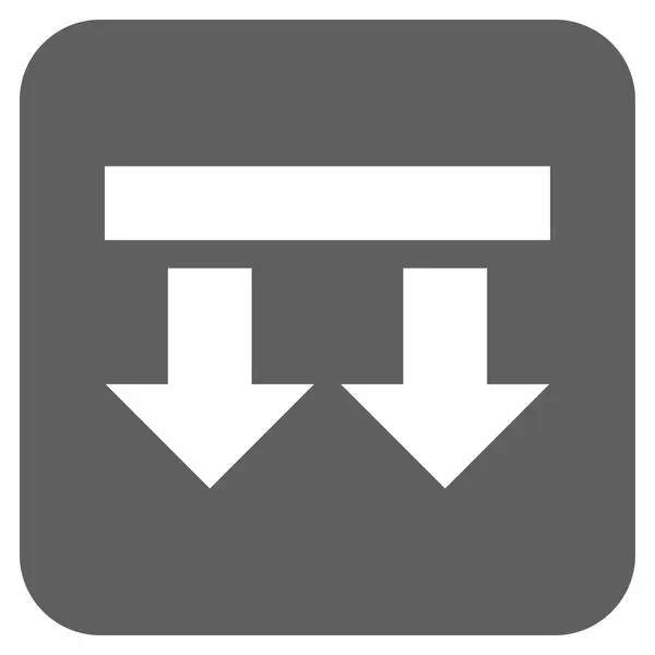 Flache quadratische Vektorsymbole zu Fall bringen — Stockvektor