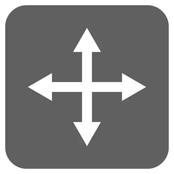Développer les flèches plat carré vectoriel Icône — Image vectorielle