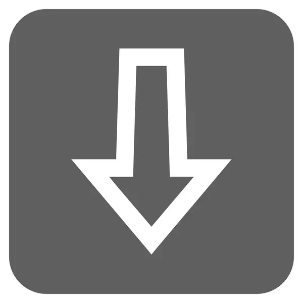 Pijl-omlaag platte winkelhaak Vector Icon — Stockvector